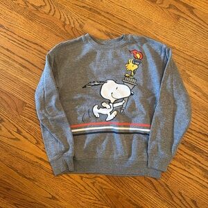 Old Navy Snoopy Olympic Torch crewneck sweatshirt. NWOT.